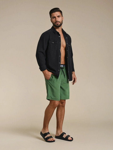Sinsay Men's Green Swimming Short With Mesh Inside | Sinsay In Lebanon