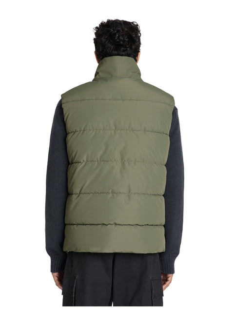 Celio Men's Khaki Green Puffer Down Vests | Celio In Lebanon