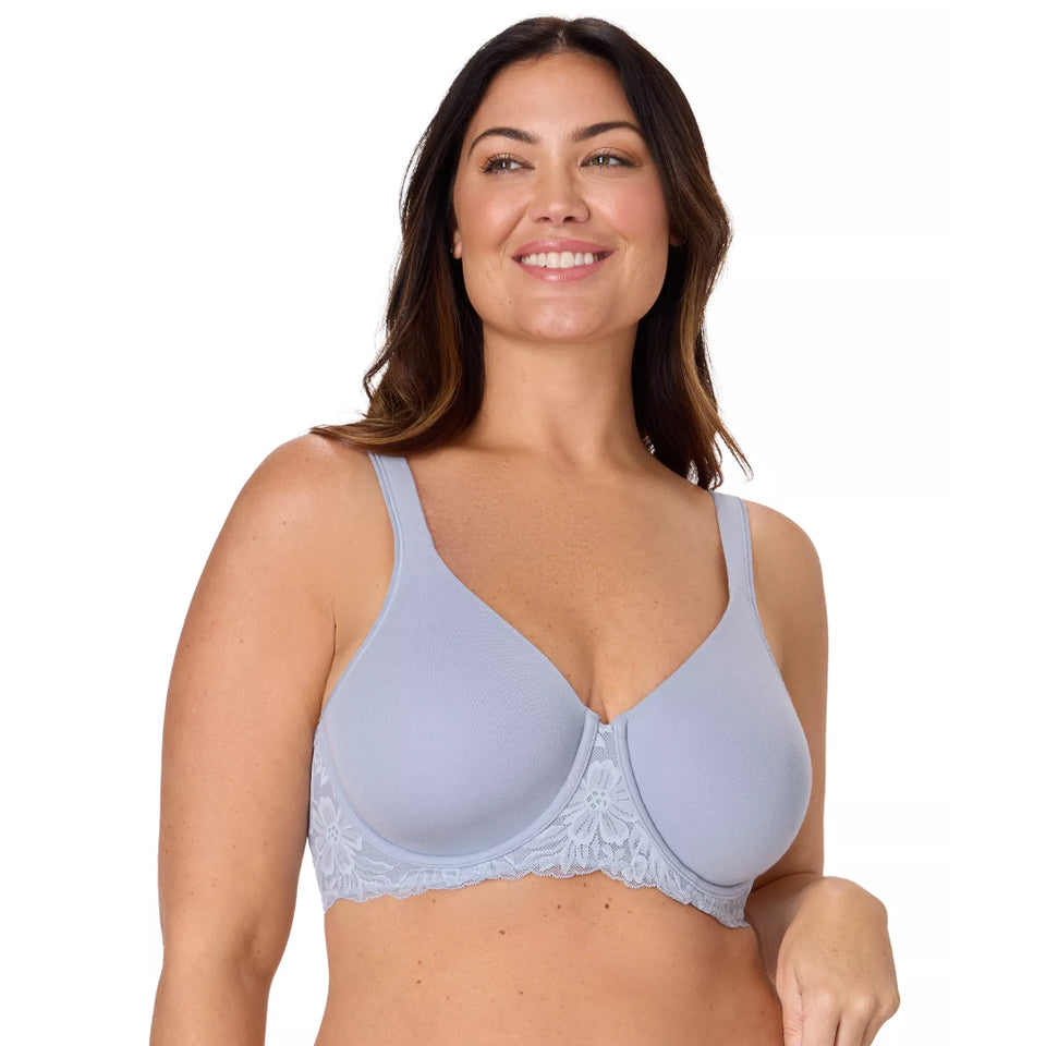 Bali Women's Blue Breathe Medium Underwire Full Coverage Minimizer Bra