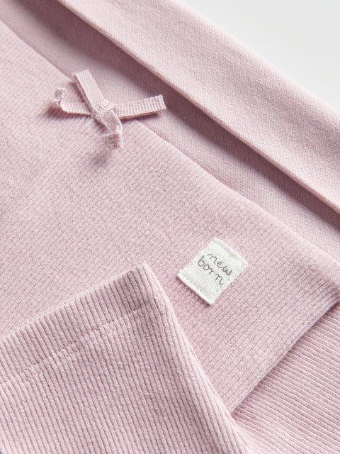 Reserved Baby Girl's Dirty Pink Ribbed Leggings | Reserved In Lebanon