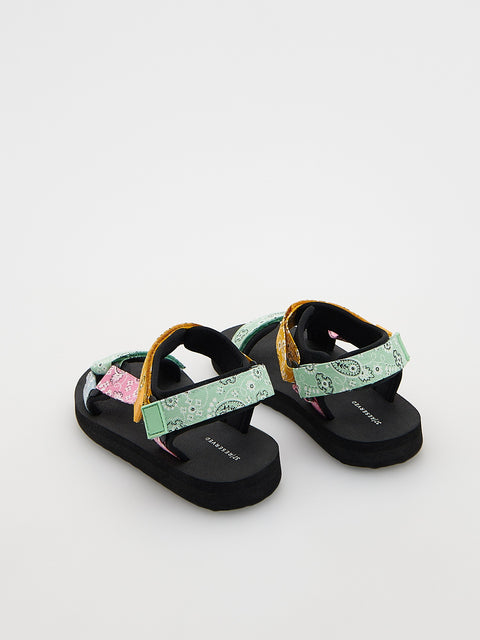 Reserved Girl's Multicolor Velcro Fastening Patterned Sandals | Reserved In Lebanon