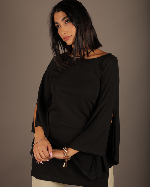 Luisa Spagnoli Women's Black Blouse 7986011 FA232(fl201)