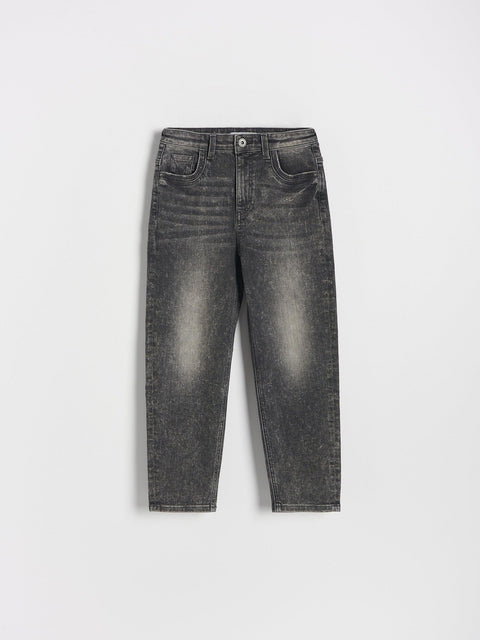 Black jeans on a white background