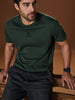Sinsay Men's Dark Green T-Shirt With Decorative Print | Sinsay In Lebanon