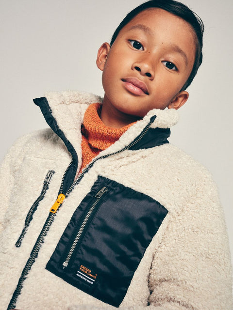 Reserved Boy's Off White Sherpa Jacket | Reserved In Lebanon