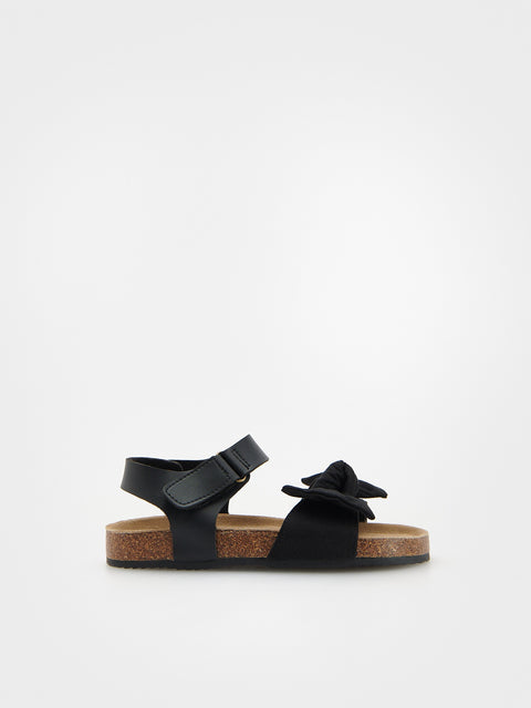 Reserved Women's Black Decorative Bow Sandals | Reserved In Lebanon