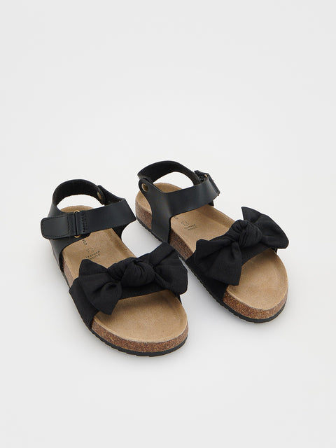 Reserved Women's Black Decorative Bow Sandals | Reserved In Lebanon