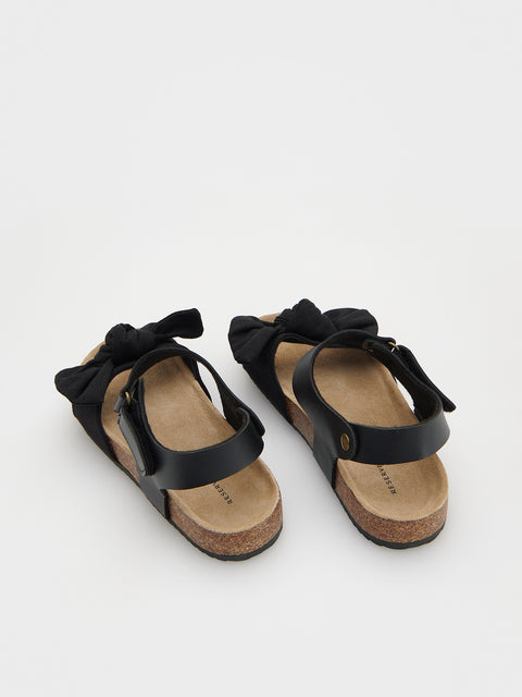 Reserved Women's Black Decorative Bow Sandals | Reserved In Lebanon