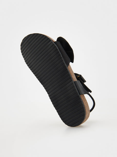 Reserved Women's Black Decorative Bow Sandals | Reserved In Lebanon