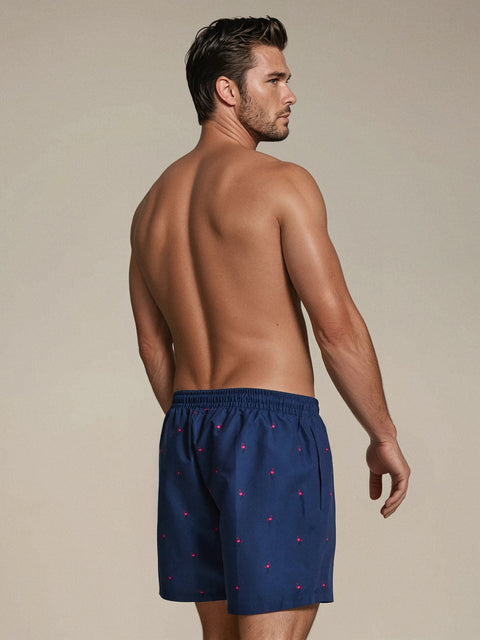 Sinsay Men's Navy Flamingo swim Shorts | Sinsay in Lebanon
