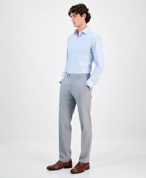 Bar III Men's Light Gray Slim-Fit Wool Sharkskin Suit Pants  | Bar III in Lebanon