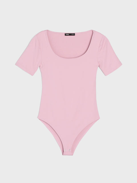 Sinsay Women's Light Pink Short-Sleeved Bodysuit | Sinsay In Lebanon