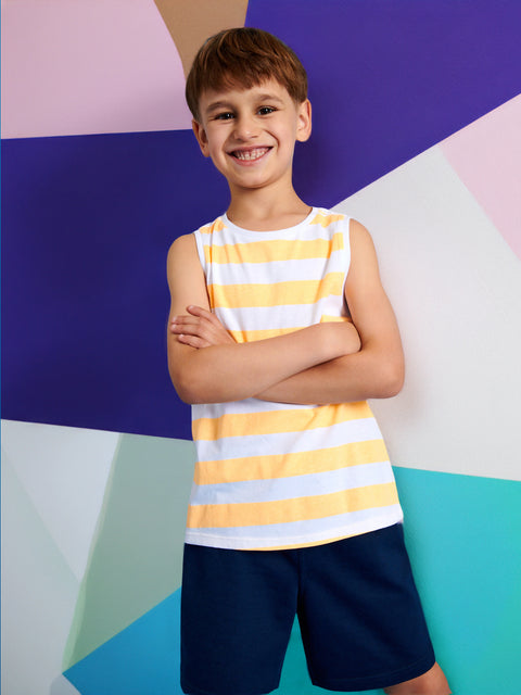 Sinsay Boy's White & Orange Tank Top | Sinsay In Lebanon