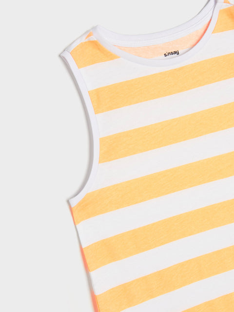Sinsay Boy's White & Orange Tank Top | Sinsay In Lebanon