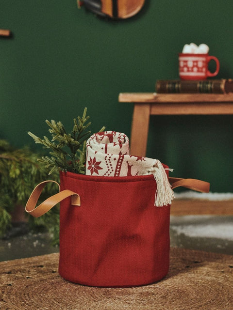 Sinsay Burgundy Woven Storage Baskets | Sinsay In Lebanon