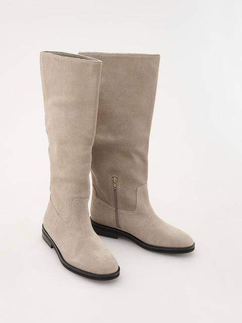 Reserved Women's Gray Suede High Boot |Reserved In Lebanon