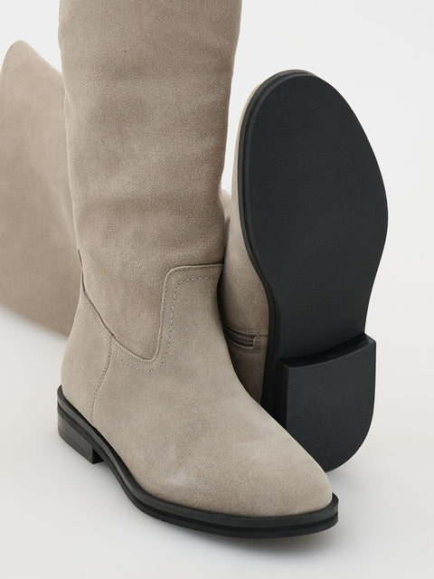 Reserved Women's Gray Suede High Boot |Reserved In Lebanon