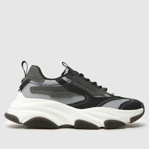 Steve Madden Men's Gray & Black Synthetic Possess Sneakers | Steve Madden In Lebanon