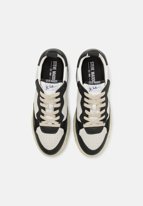 Steve Madden Men's Black & White Easton Sneaker | Steve Madden In Lebanon