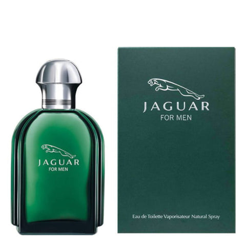 Jaguar men's perfume bottle and packaging on a white background
