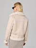 Sinsay Women's Light Beige Plain Biker Jacket | Sinsay In Lebanon