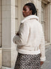 Sinsay Women's Light Beige Plain Biker Jacket | Sinsay In Lebanon