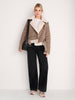 Sinsay Women's Brown Faux Suede Aviator Jacket | Sinsay in Lebanon