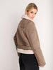 Sinsay Women's Brown Faux Suede Aviator Jacket | Sinsay in Lebanon