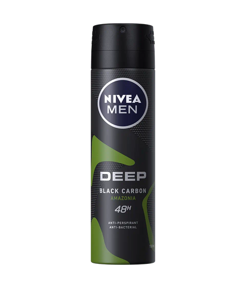 Nivea Men Deep Black Carbon 48H Amazonia 150ml | Nivea In Lebanon
