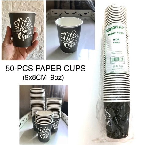 Somoplast Paper Cups 50pcs  (9 OZ)