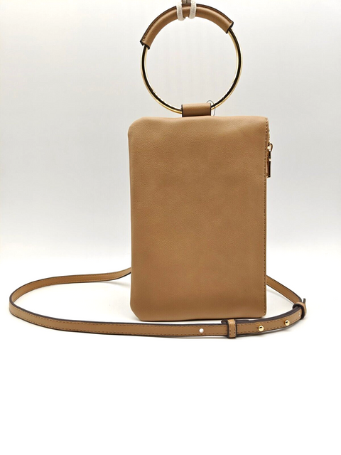 I.N.C Women's Beige Charlii Bangle Handle Faux-Leather Crossbody Bag | I.N.C In Lebanon