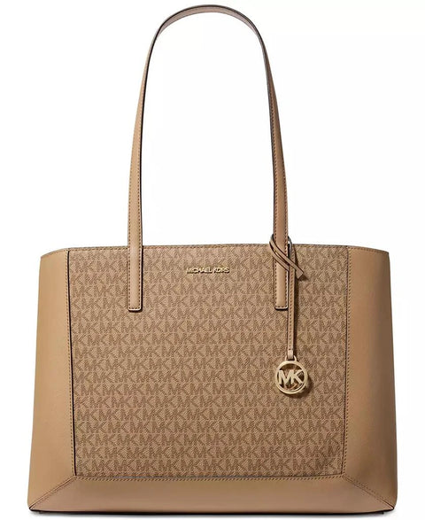Michael Kors Women's Light Brown Sallie Logo Large East West Tote Bag | Michael Kors In Lebanon