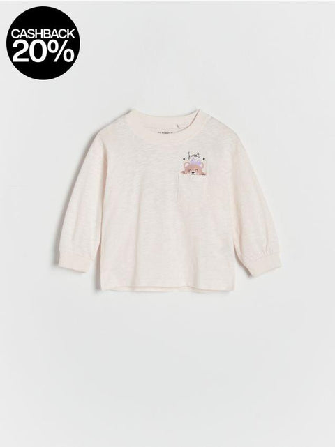 Reserved Girl's Baby Pink One Pocket Blouse | Reserved In Lebanon