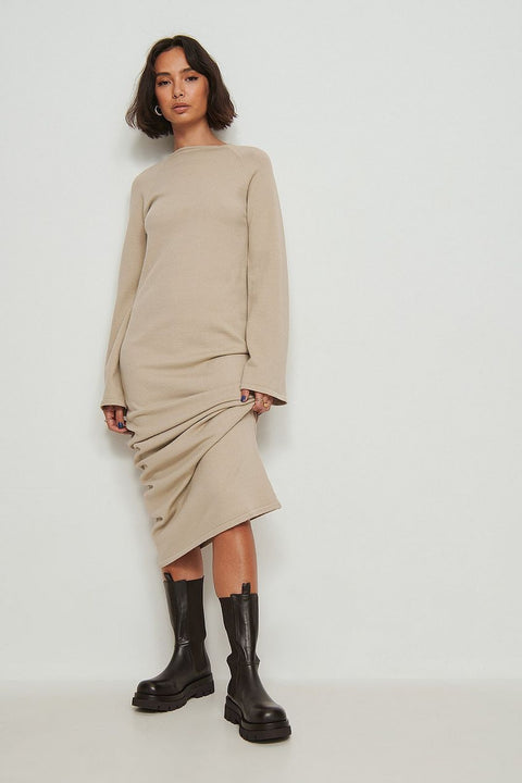 NA-KD Nothing But Style Women's Coffee Leather Calf Boots | NA-KD In Lebanon