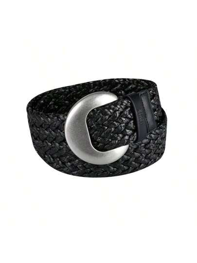 Levi's Women's Black Fully Adjustable Raffia Belt | Levi's In Lebanon