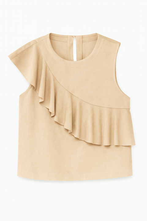 Mango Women's Beige Sleeveless Top| Mango in Lebanon