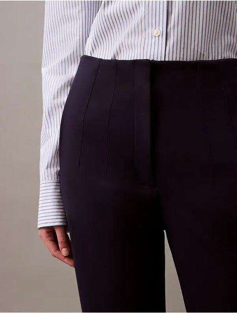 Calvin Klein Women's Navy Ponte Cropped Straight Baritone Trouser | Calvin Klein In Lebanon