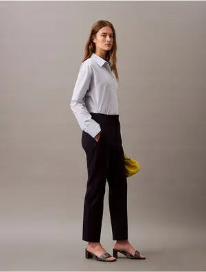 Calvin Klein Women's Navy Ponte Cropped Straight Baritone Trouser | Calvin Klein In Lebanon