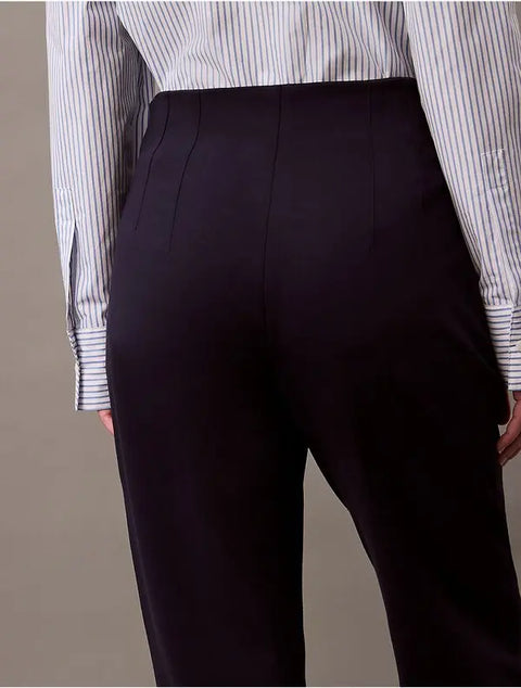 Calvin Klein Women's Navy Ponte Cropped Straight Baritone Trouser | Calvin Klein In Lebanon