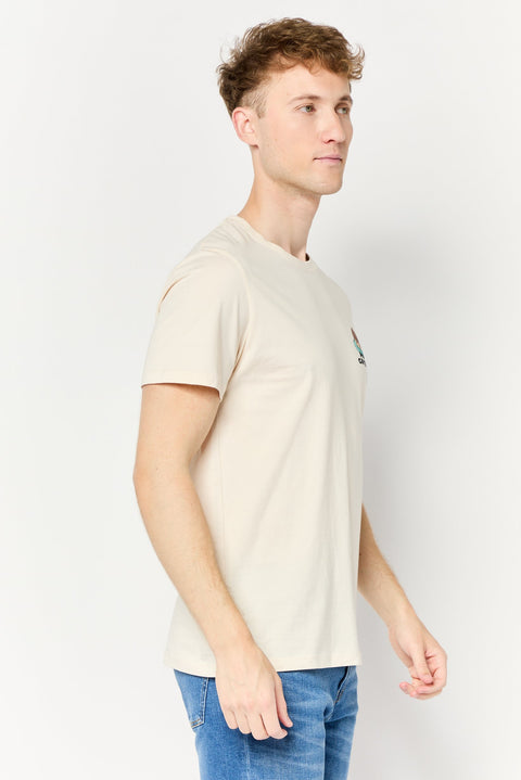 Celio Men's Beige Papa Gateaux Graphic Print T-Shirt | Celio In Lebanon