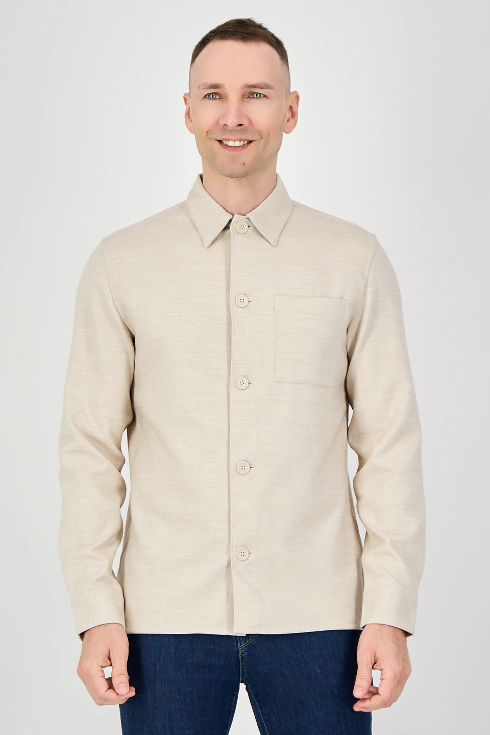 Celio Men’s Beige Linen-Look shirt | Celio in Lebanon
