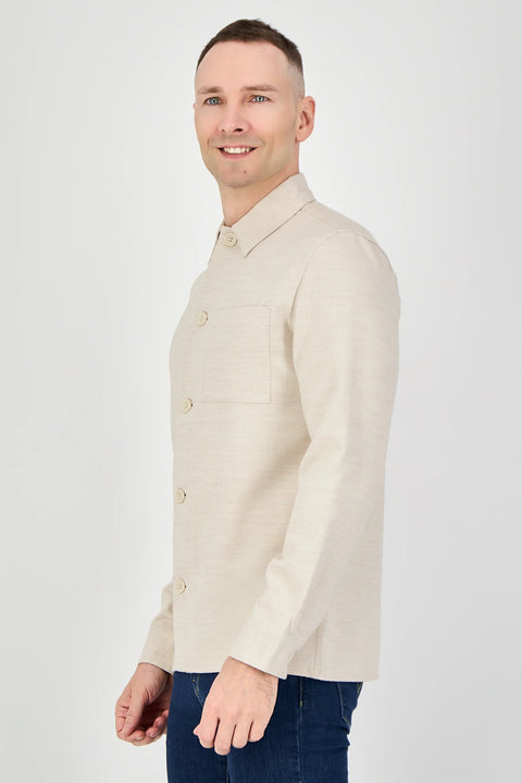 Celio Men’s Beige Linen-Look shirt | Celio in Lebanon