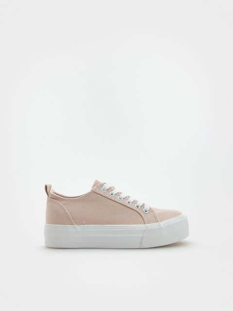 Reserved Girl's Peach Thick Flatform Sneakers | Reserved In Lebanon