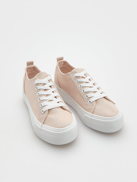 Reserved Girl's Peach Thick Flatform Sneakers | Reserved In Lebanon