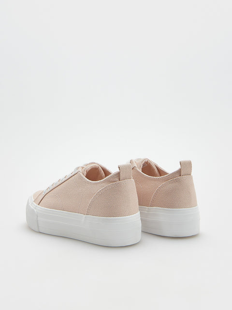 Reserved Girl's Peach Thick Flatform Sneakers | Reserved In Lebanon