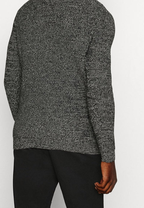 Redefined Rebel Men's Black Heather Knit Turtle Neck Sweater | Redefined Rebel In Lebanon