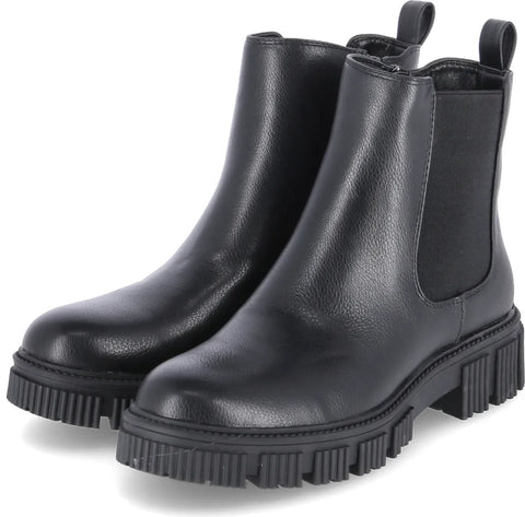 Dockers By Gerli Women's Black Leather Ankled Boots | Dockers By Gerli In Lebanon