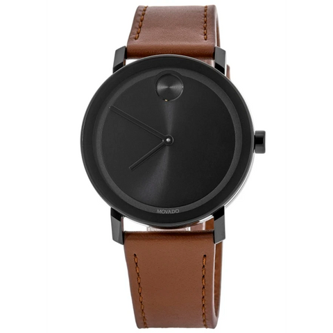 Movado Bold Men’s Black Dial & Cognac Leather Watch | Sinsay in Lebanon