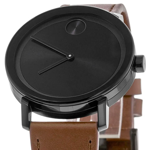 Movado Bold Men’s Black Dial & Cognac Leather Watch | Sinsay in Lebanon