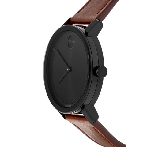 Movado Bold Men’s Black Dial & Cognac Leather Watch | Sinsay in Lebanon